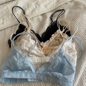 4 Small Dainty Vintage Inspired Bralettes